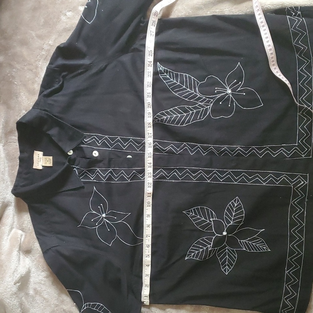 CHOICES WOMAN COTTON BLACK JACKET SHIRT - Picture 5 of 11